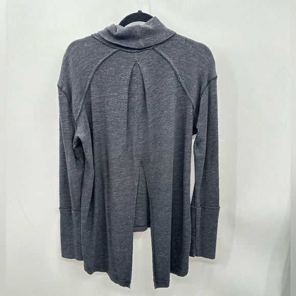 WE THE FREE Grey split back bohemian grunge womans oversized tunic Large - Picture 4 of 13